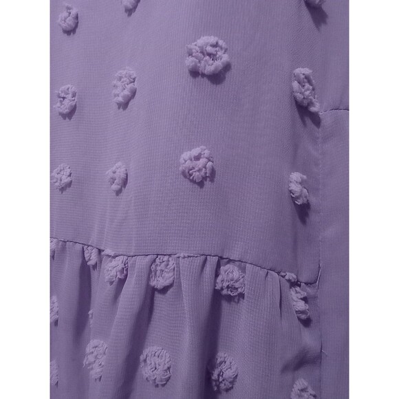 MIHOLL Womens V Neck Short Sleeve Ruffle Loose Summer Flowy Mini Dress XXL - Picture 8 of 13